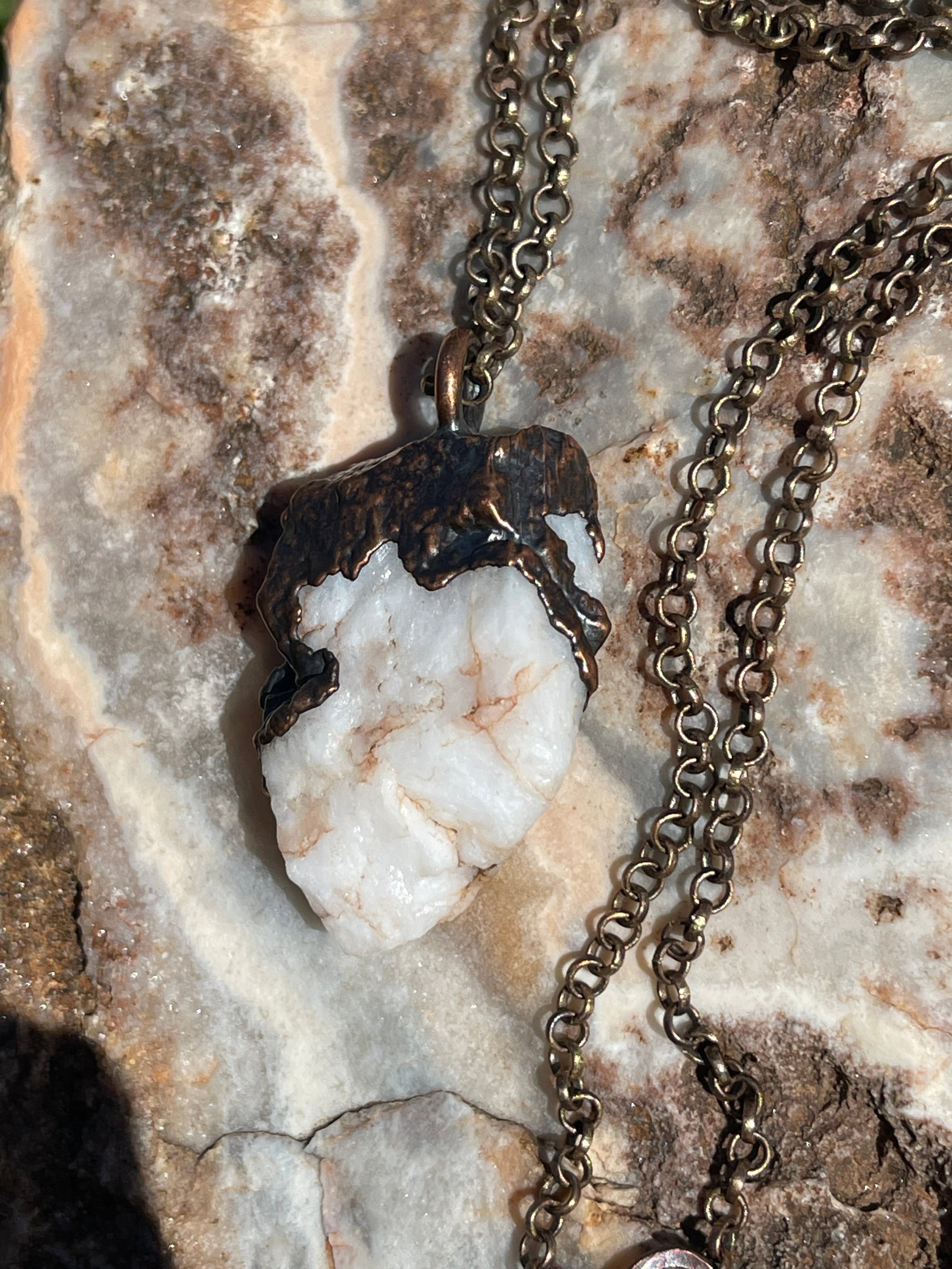 Milky quartz necklace hot sale